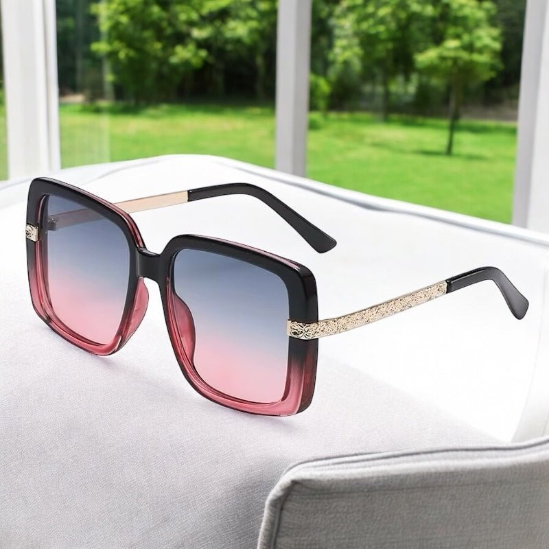 Oversized Trendy Square Sunglasses – UV400 Gradient Lens Fashion Shades for Women - Fatisha Boutique