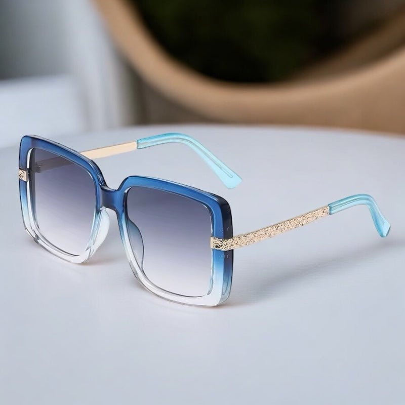 Oversized Trendy Square Sunglasses – UV400 Gradient Lens Fashion Shades for Women - Fatisha Boutique