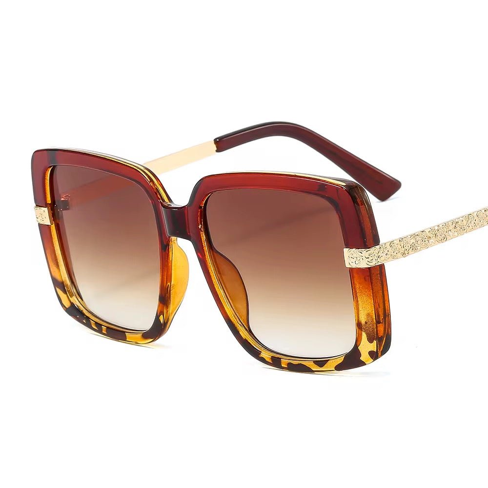 Oversized Trendy Square Sunglasses – UV400 Gradient Lens Fashion Shades for Women - Fatisha Boutique