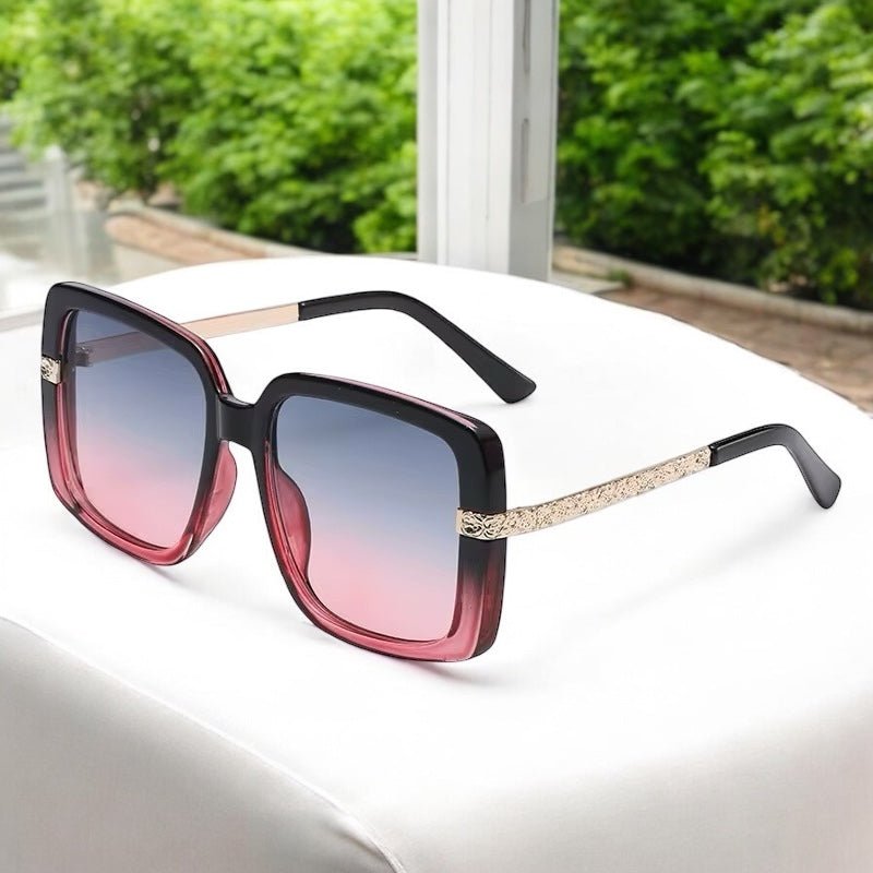Oversized Trendy Square Sunglasses – UV400 Gradient Lens Fashion Shades for Women - Fatisha Boutique