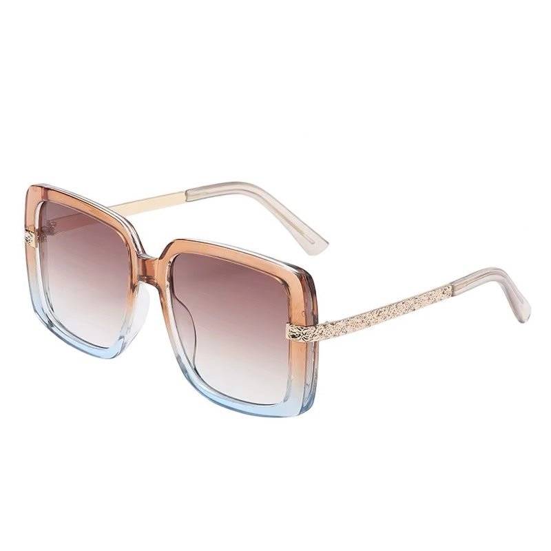 Oversized Trendy Square Sunglasses – UV400 Gradient Lens Fashion Shades for Women - Fatisha Boutique