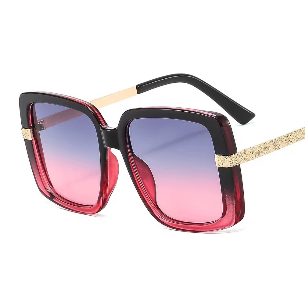 Oversized Trendy Square Sunglasses – UV400 Gradient Lens Fashion Shades for Women - Fatisha Boutique