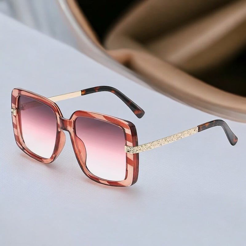 Oversized Trendy Square Sunglasses – UV400 Gradient Lens Fashion Shades for Women - Fatisha Boutique