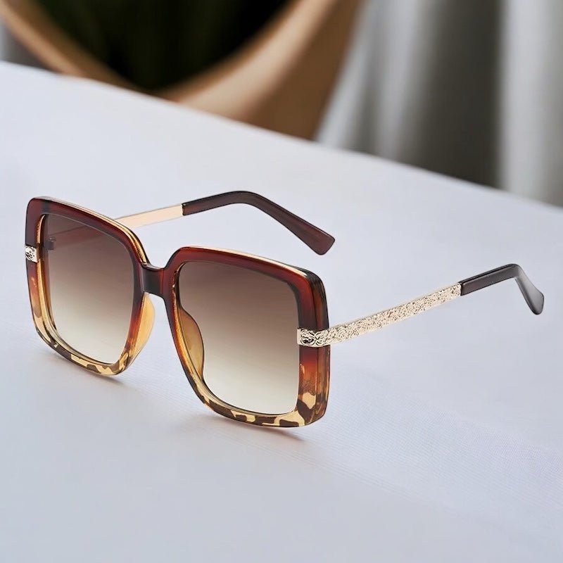 Oversized Trendy Square Sunglasses – UV400 Gradient Lens Fashion Shades for Women - Fatisha Boutique