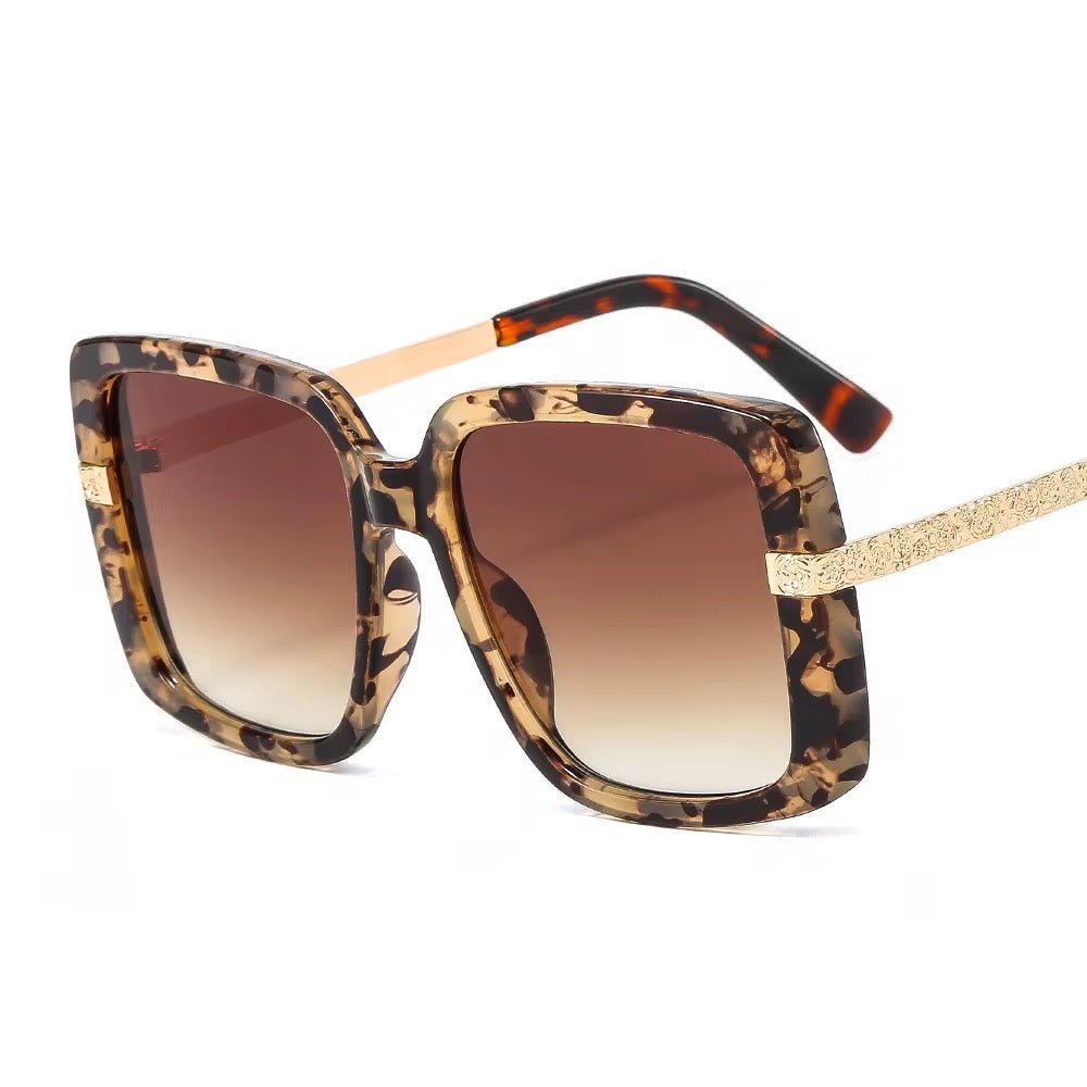 Oversized Trendy Square Sunglasses – UV400 Gradient Lens Fashion Shades for Women - Fatisha Boutique