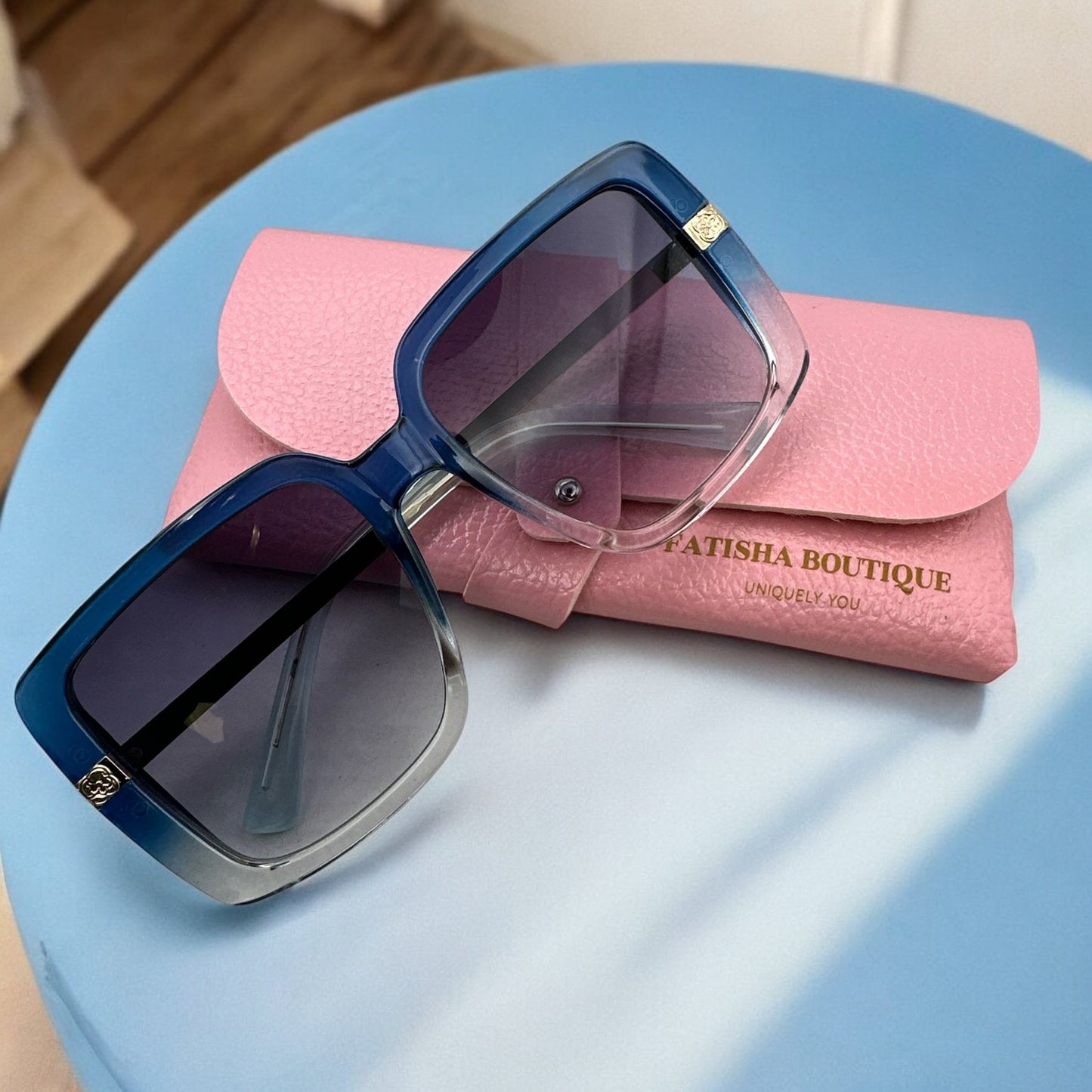 Oversized Trendy Square Sunglasses – UV400 Gradient Lens Fashion Shades for Women - Fatisha Boutique
