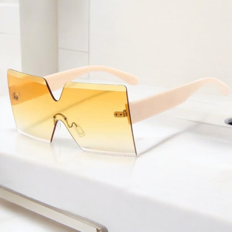 Oversized Trendy Square Sunglasses – UV400 Gradient Lens Fashion Shades for Women - Fatisha Boutique