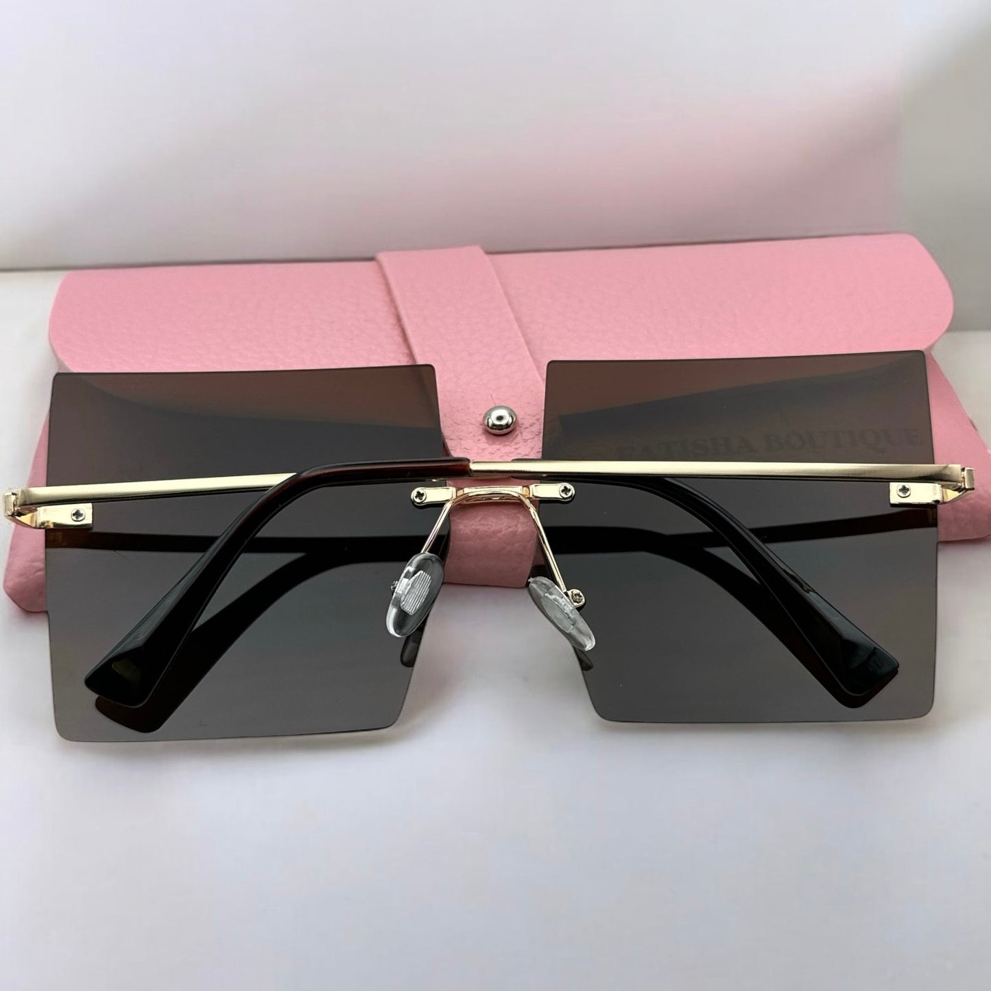 Oversized Trendy UV400 Square Sunglasses – Chic Gradient Lens Shades for Women - Fatisha Boutique