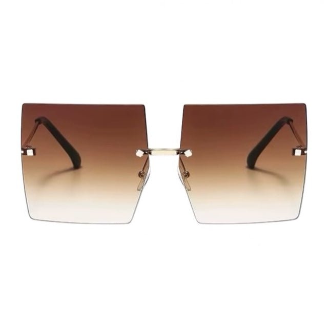 Oversized Trendy UV400 Square Sunglasses – Chic Gradient Lens Shades for Women - Fatisha Boutique