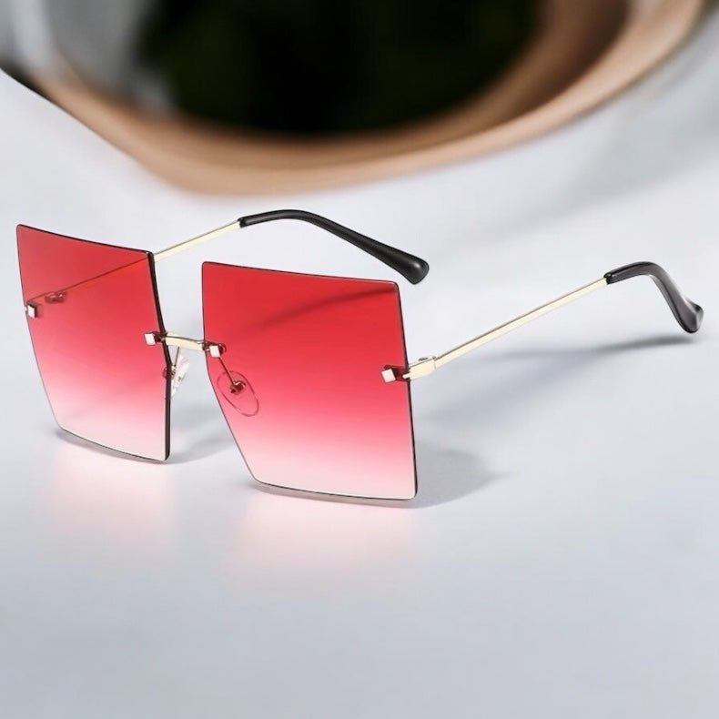 Oversized Trendy UV400 Square Sunglasses – Chic Gradient Lens Shades for Women - Fatisha Boutique