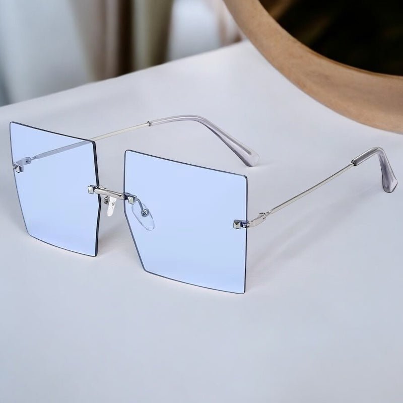 Oversized Trendy UV400 Square Sunglasses – Chic Gradient Lens Shades for Women - Fatisha Boutique