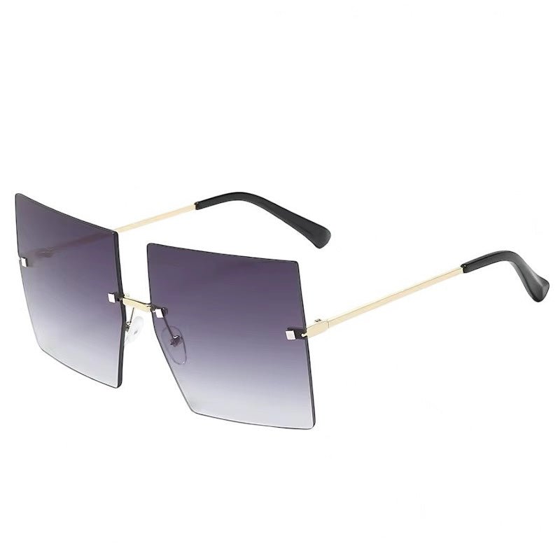 Oversized Trendy UV400 Square Sunglasses – Chic Gradient Lens Shades for Women - Fatisha Boutique