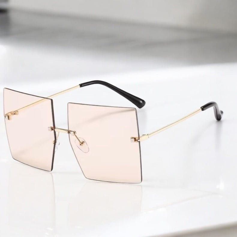 Oversized Trendy UV400 Square Sunglasses – Chic Gradient Lens Shades for Women - Fatisha Boutique