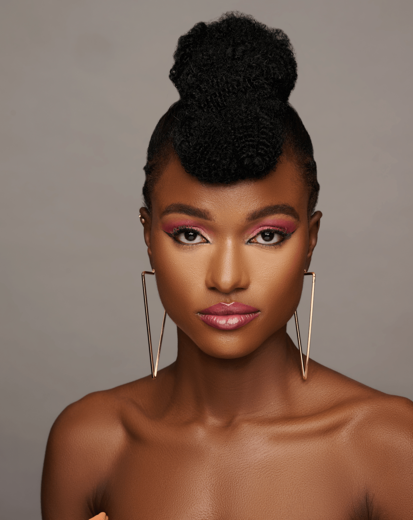 Oversized Triangle Statement Hoop Earrings - Fatisha Boutique