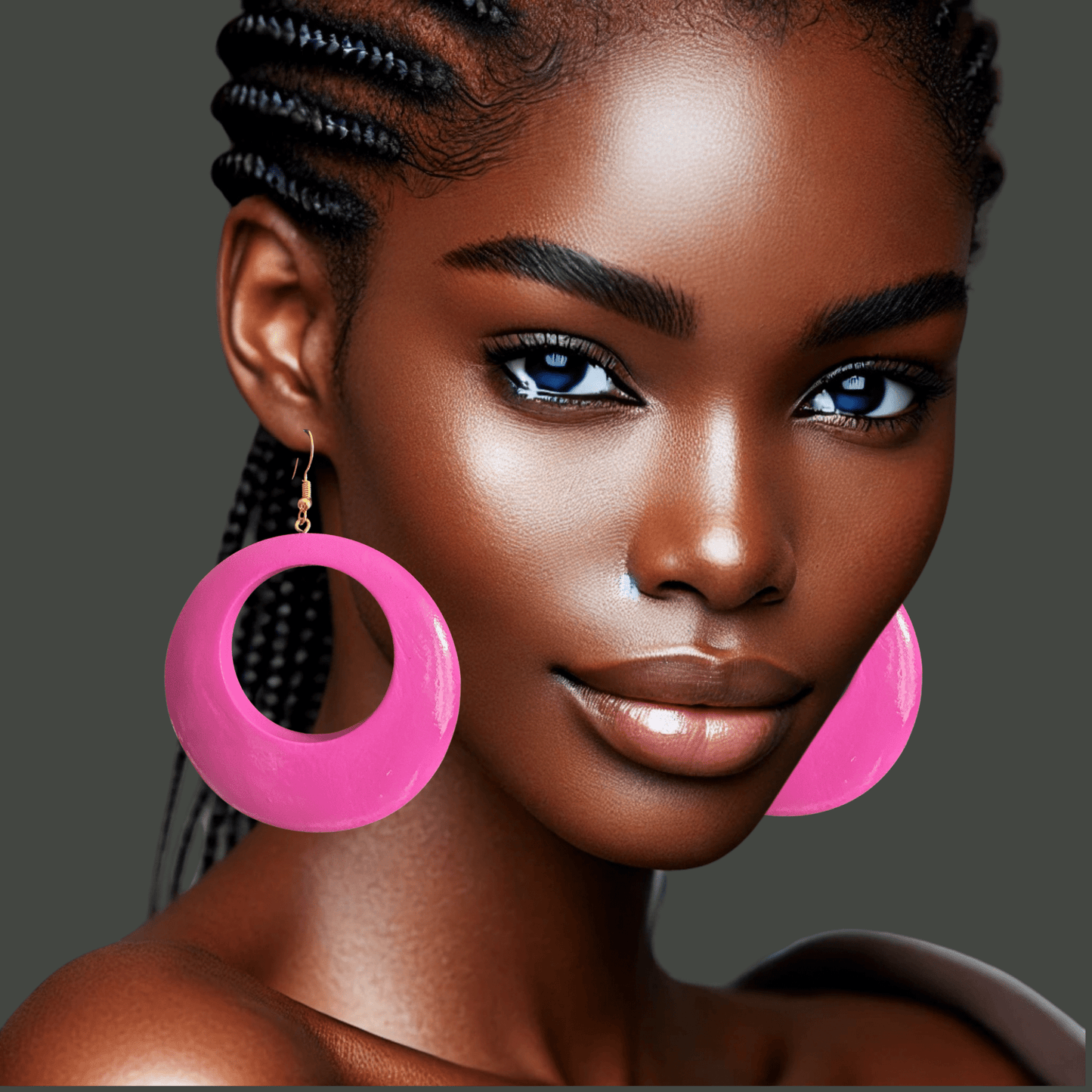 Pink Wooden Dangle Ethnic Earrings - Fatisha Boutique