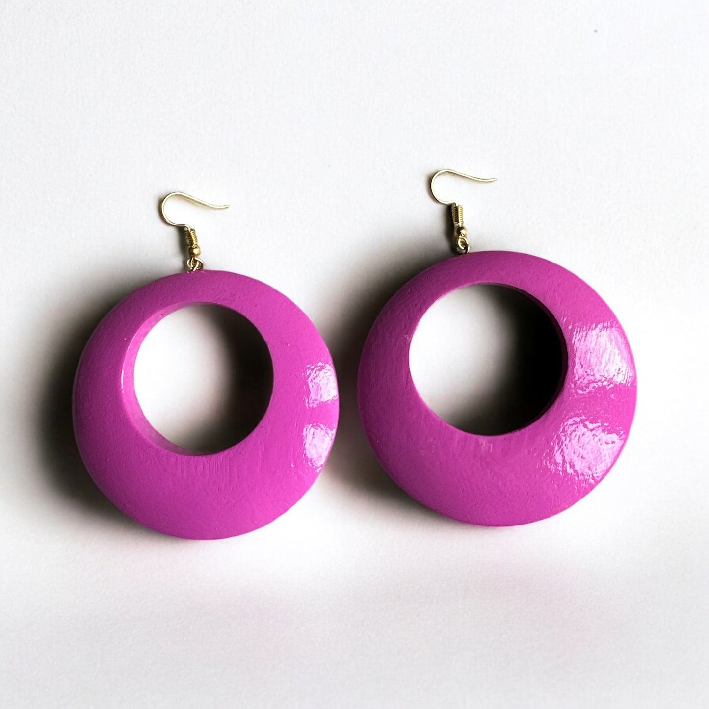 Pink Wooden Dangle Ethnic Earrings - Fatisha Boutique