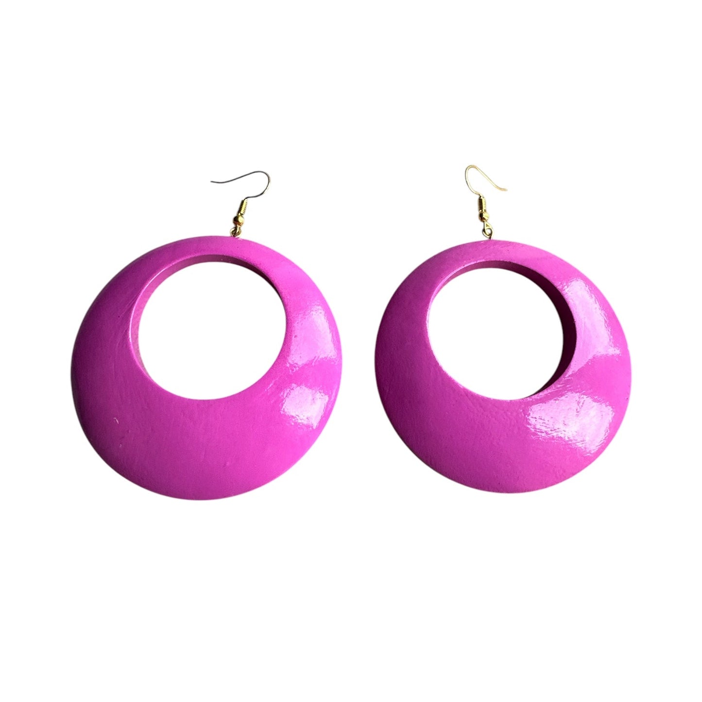 Pink Wooden Dangle Ethnic Earrings - Fatisha Boutique