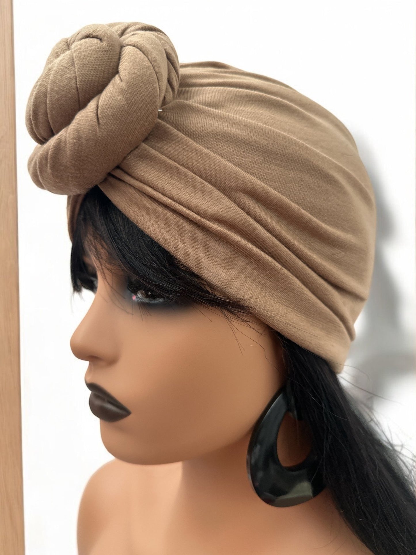 Pre - Tied Double Twisted Knot Stretch Soft Fabric Ready to Wear Turban Caps - Fatisha Boutique