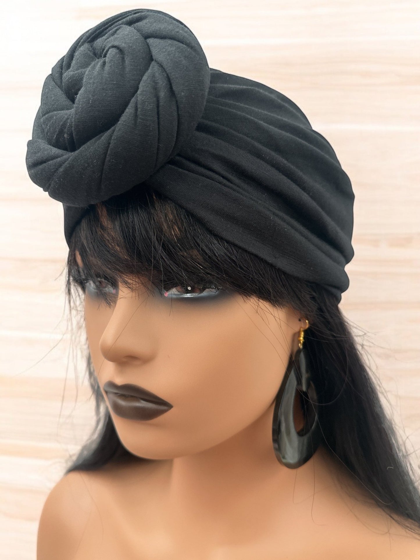 Pre - Tied Double Twisted Knot Stretch Soft Fabric Ready to Wear Turban Caps - Fatisha Boutique