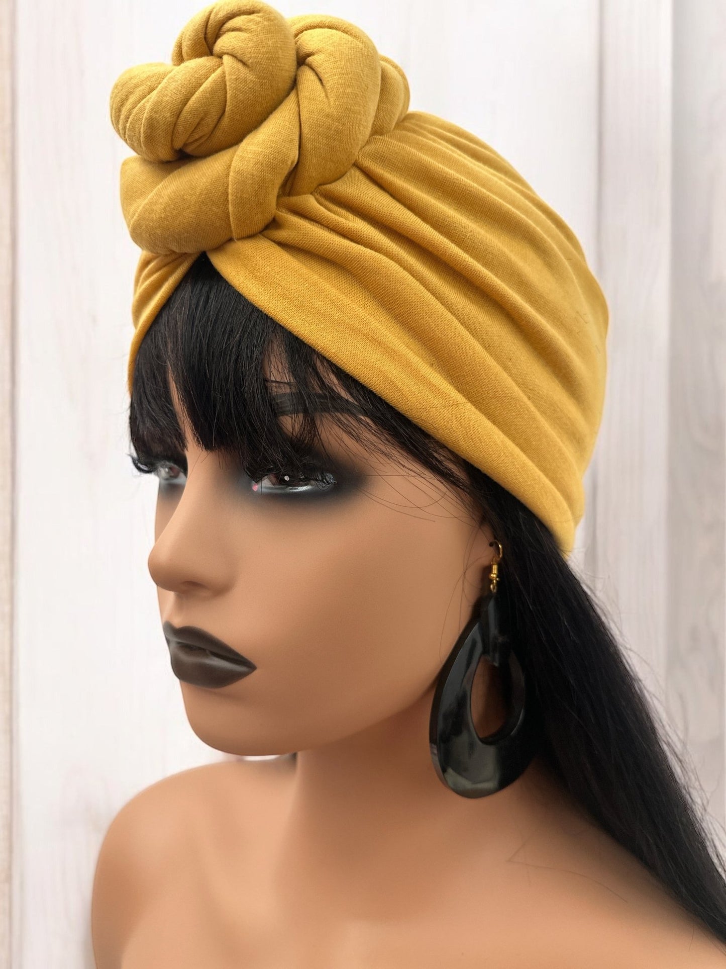 Pre - Tied Double Twisted Knot Stretch Soft Fabric Ready to Wear Turban Caps - Fatisha Boutique