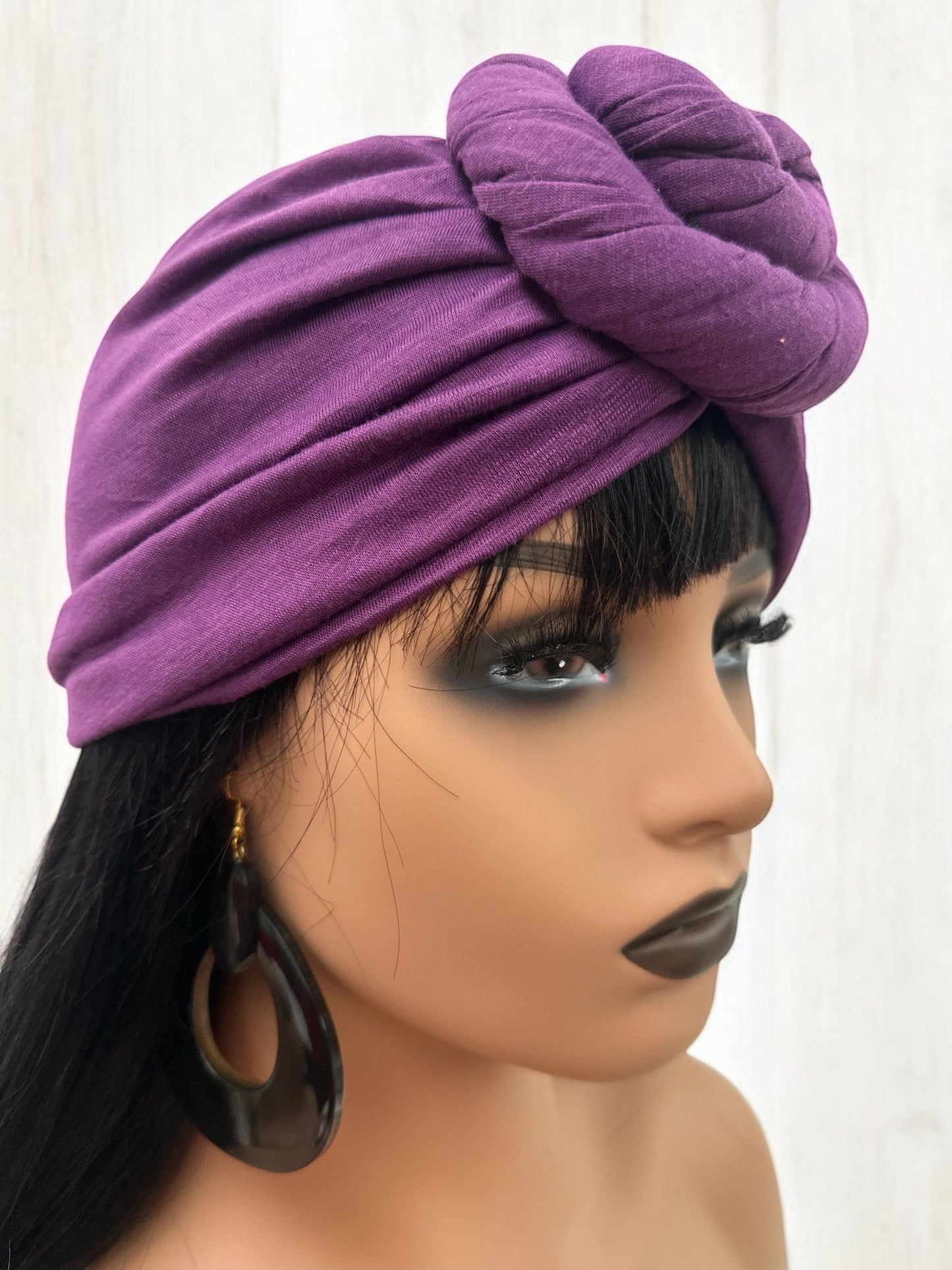 Pre - Tied Double Twisted Knot Stretch Soft Fabric Ready to Wear Turban Caps - Fatisha Boutique