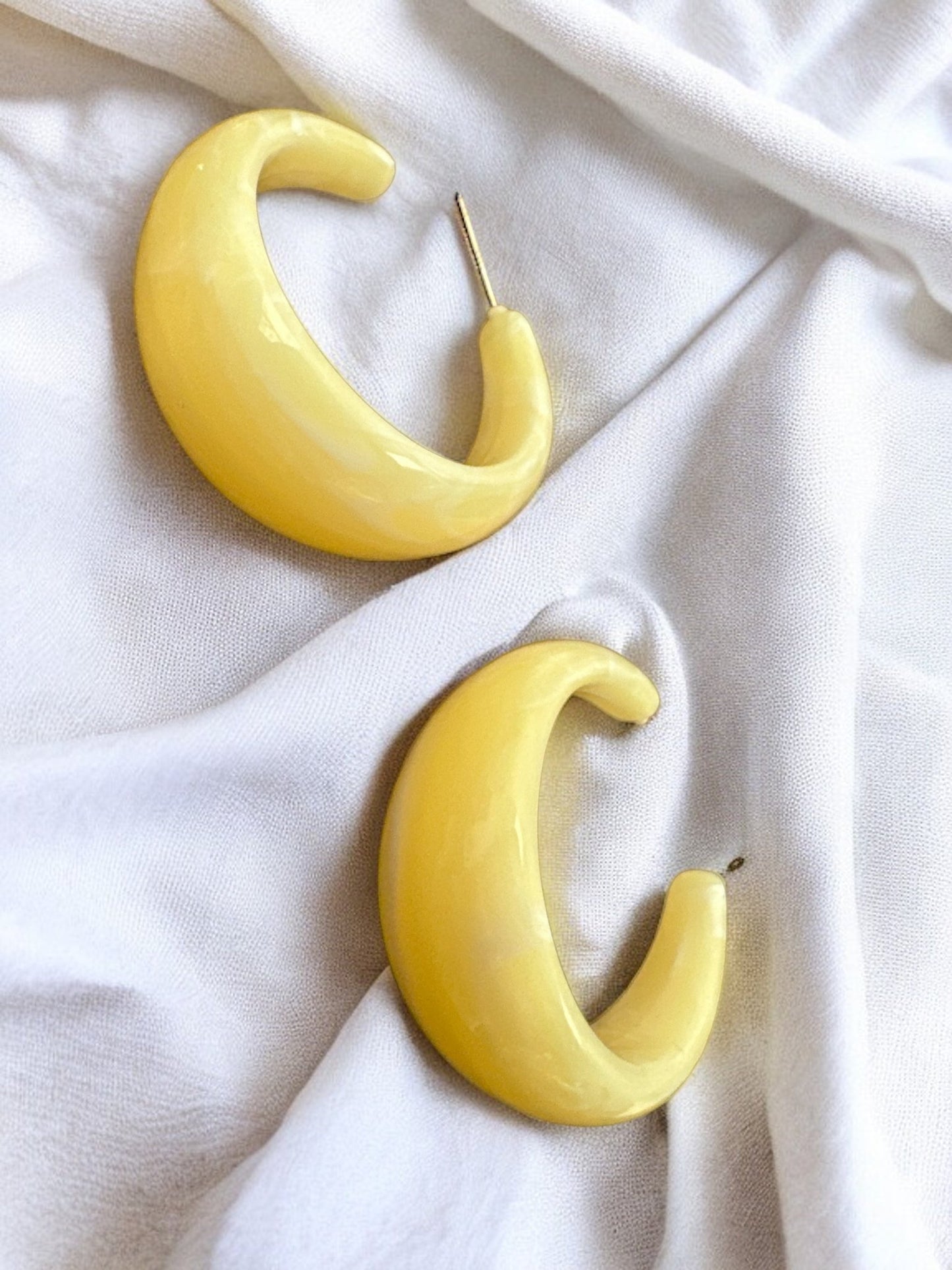 Resin Punk Hoop Earrings - Fatisha Boutique