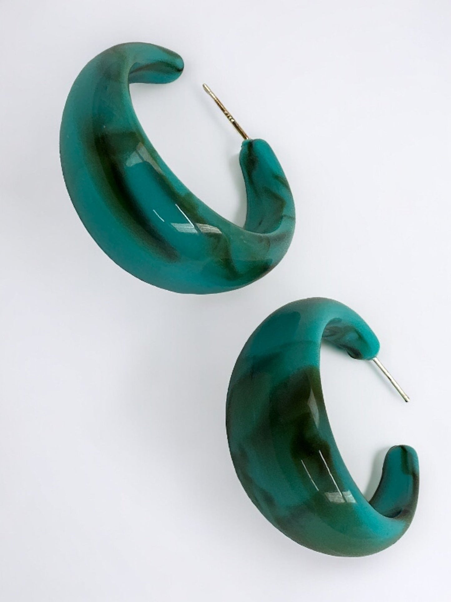 Resin Punk Hoop Earrings - Fatisha Boutique