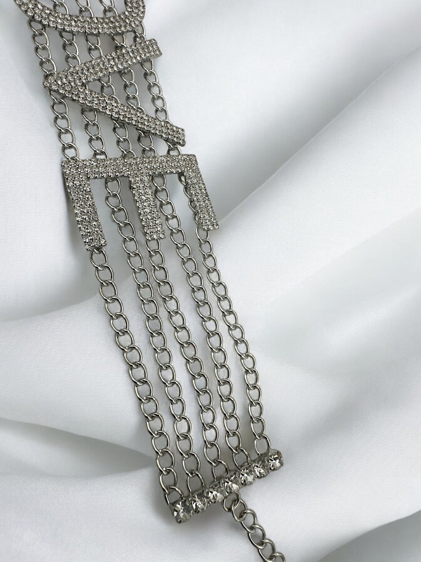 Rhinestone "LOVE" Statement Choker Necklace - Fatisha Boutique