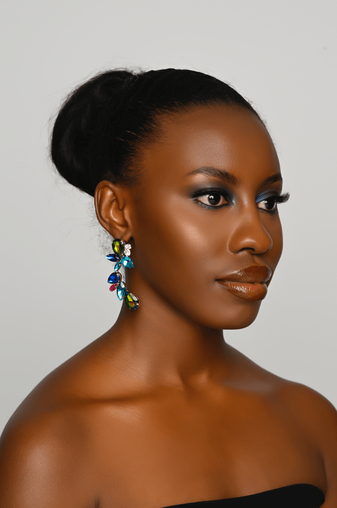 Rhinestones Crystal Teardrop Statement Stud Earrings - Fatisha Boutique