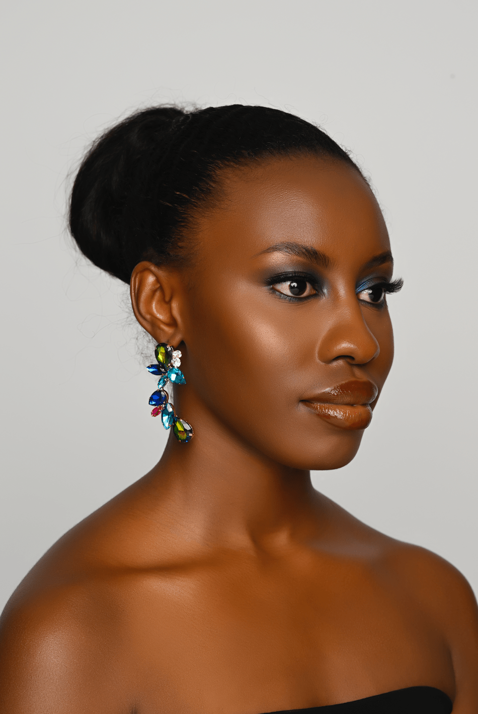 Rhinestones Crystal Teardrop Statement Stud Earrings - Fatisha Boutique