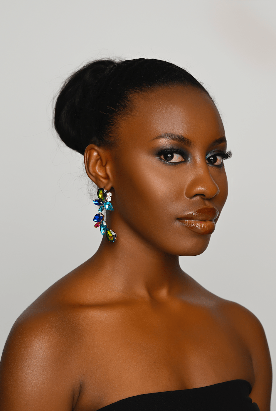 Rhinestones Crystal Teardrop Statement Stud Earrings - Fatisha Boutique
