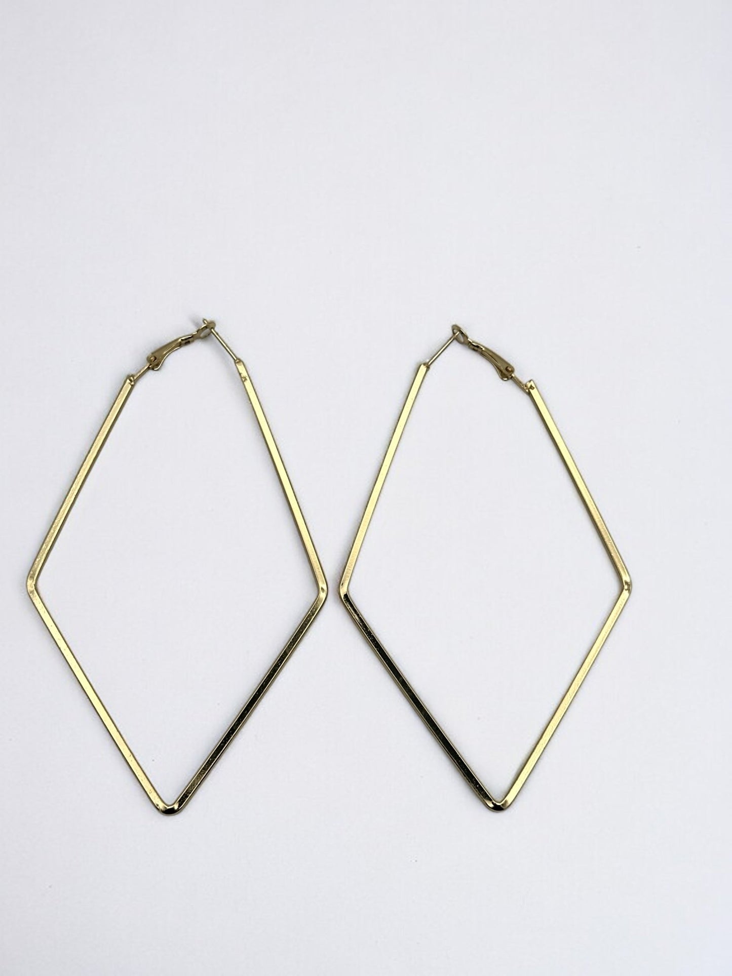 Rhombus Shaped Style Hoop Earrings - Fatisha Boutique