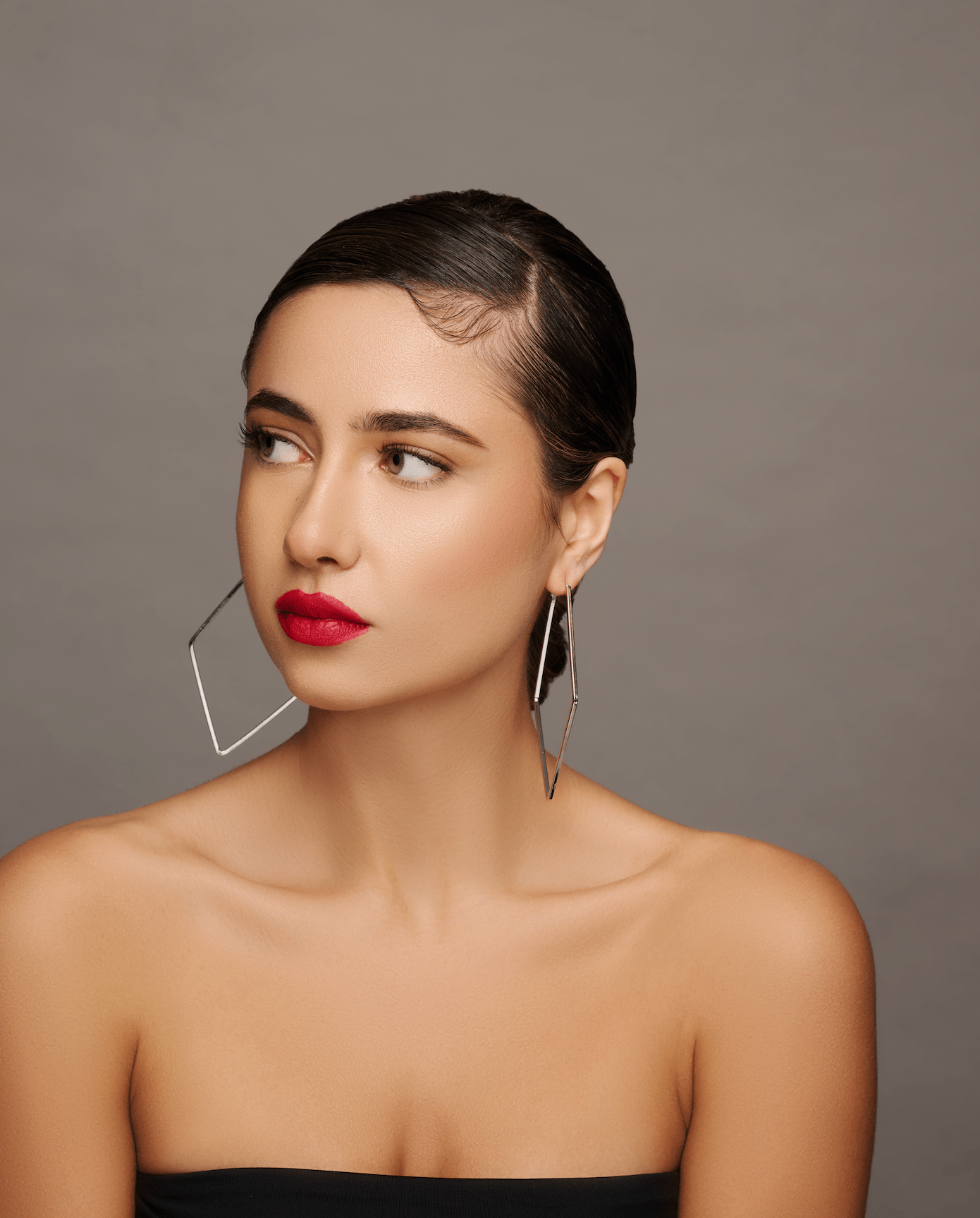 Rhombus Shaped Style Hoop Earrings - Fatisha Boutique