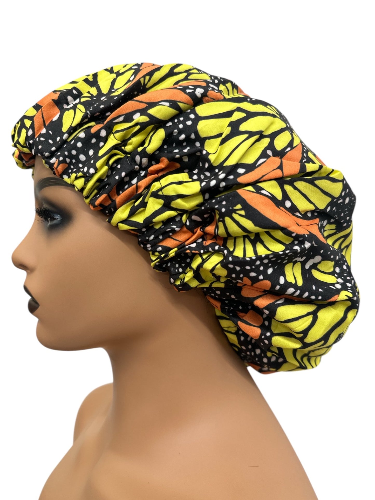Satin Silk Double - Layered Ankara Bonnet Cap - Fatisha Boutique