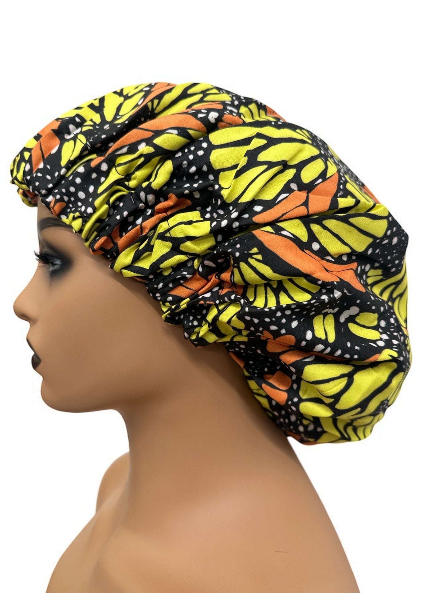 Satin Silk Double - Layered Ankara Bonnet Cap - Fatisha Boutique