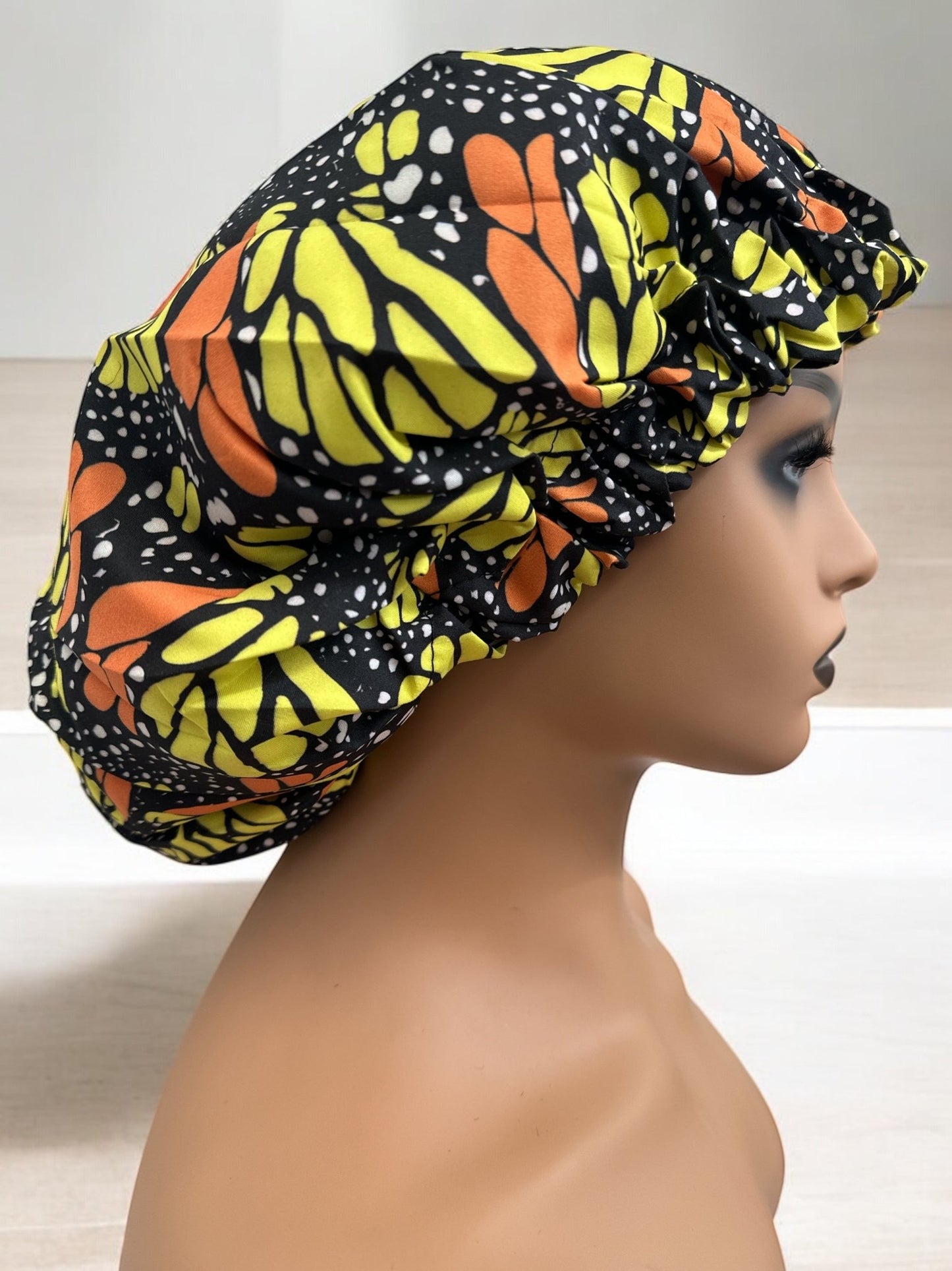 Satin Silk Double - Layered Ankara Bonnet Cap - Fatisha Boutique