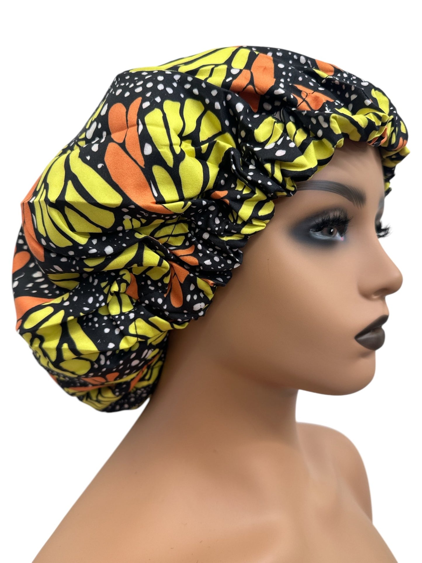 Satin Silk Double - Layered Ankara Bonnet Cap - Fatisha Boutique