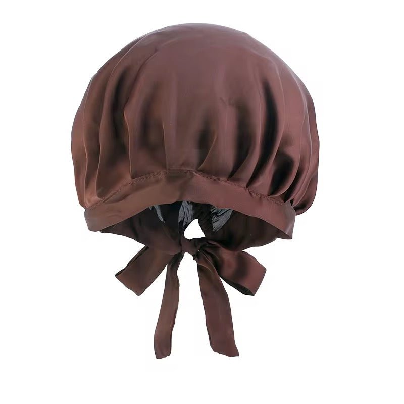 Satin Silk Single Layered Stylish Bonnet Cap with Ties for Hair Protection - Fatisha Boutique