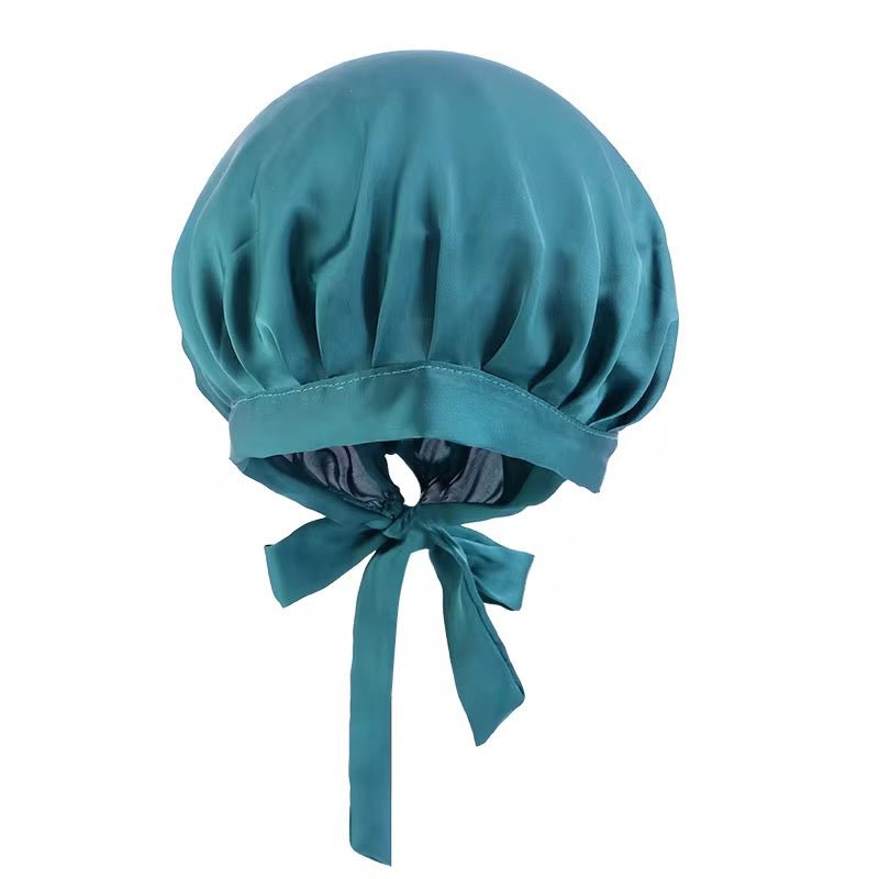 Satin Silk Single Layered Stylish Bonnet Cap with Ties for Hair Protection - Fatisha Boutique