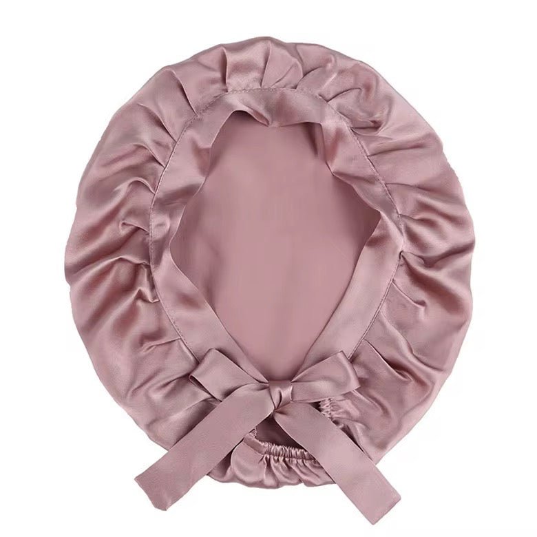 Satin Silk Single Layered Stylish Bonnet Cap with Ties for Hair Protection - Fatisha Boutique