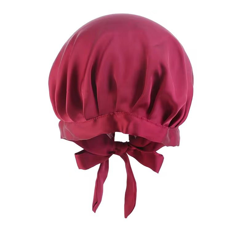 Satin Silk Single Layered Stylish Bonnet Cap with Ties for Hair Protection - Fatisha Boutique