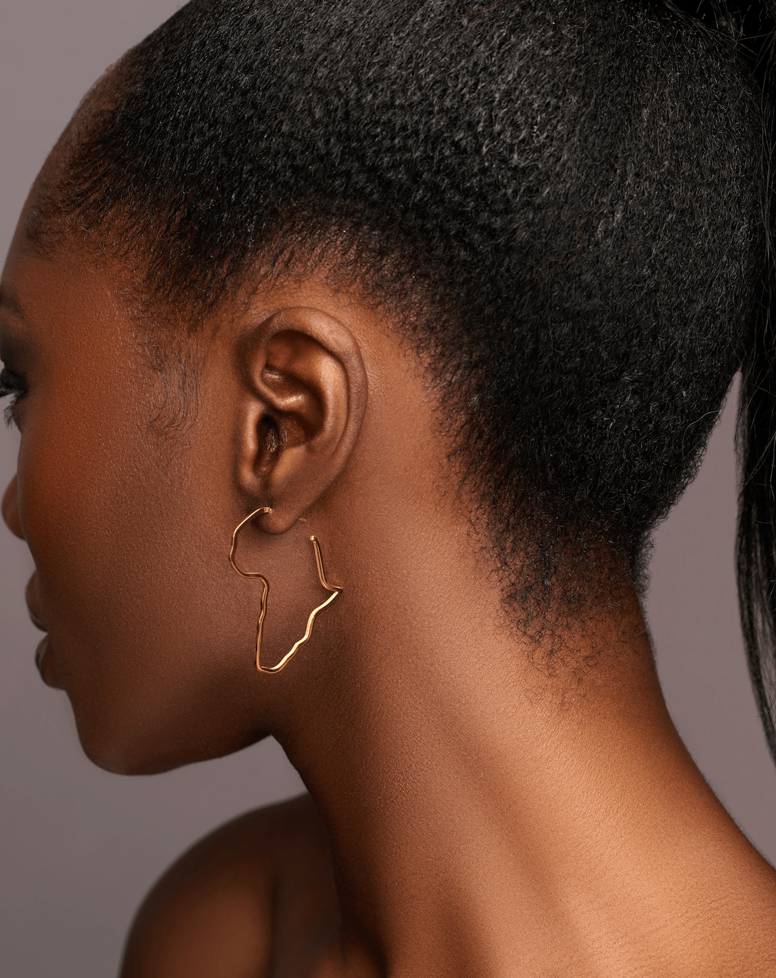 Small Lightweight Stainless Steel Africa Map Shaped Earrings - Fatisha Boutique