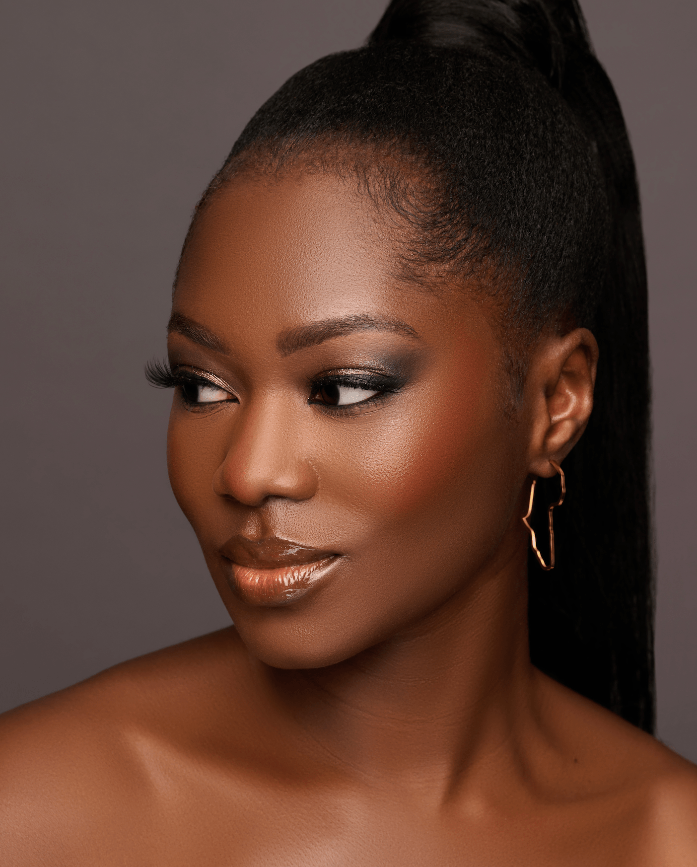 Small Lightweight Stainless Steel Africa Map Shaped Earrings - Fatisha Boutique