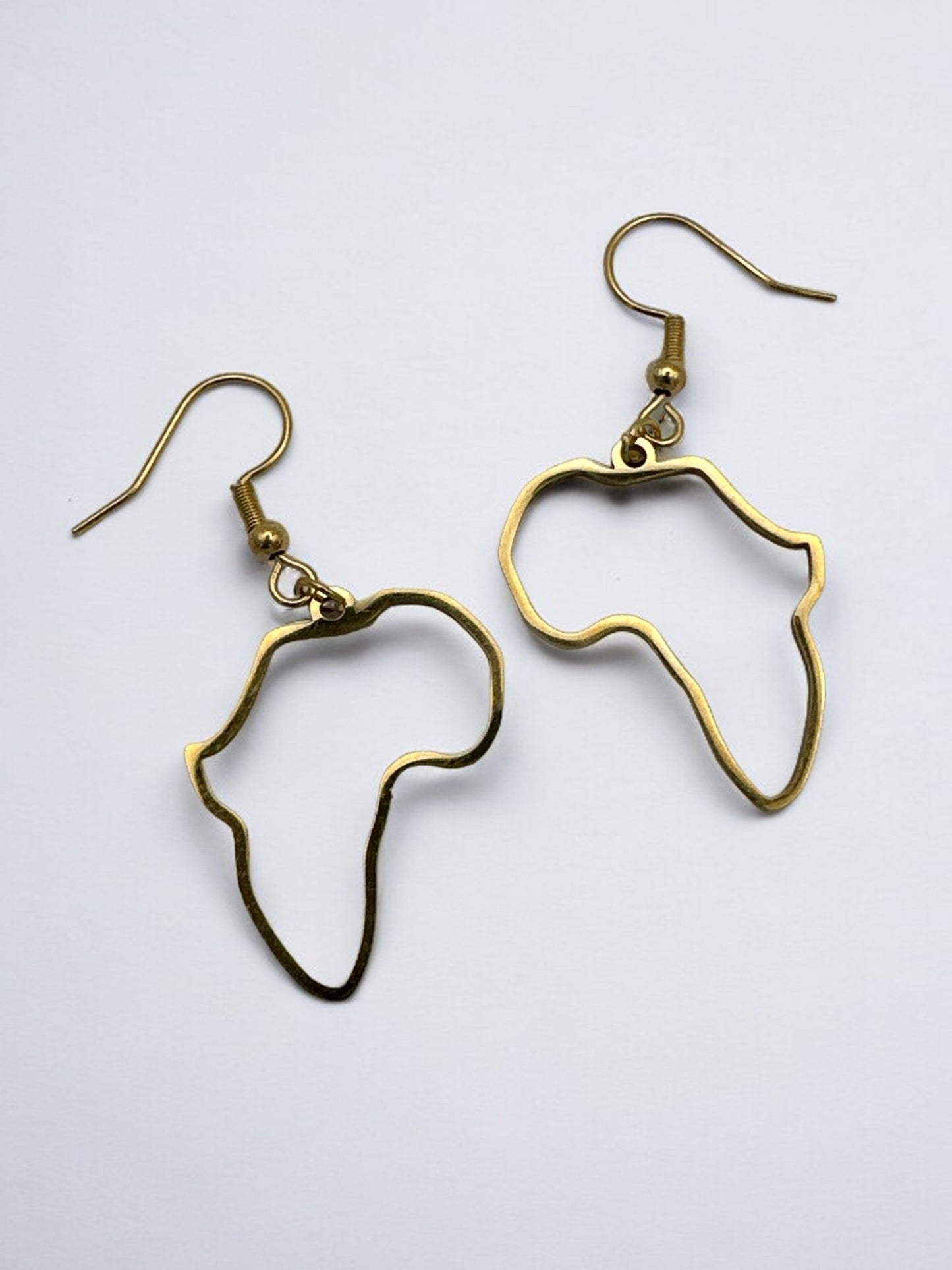 Small Lightweight Stainless Steel African Map Dangle Earrings - Fatisha Boutique