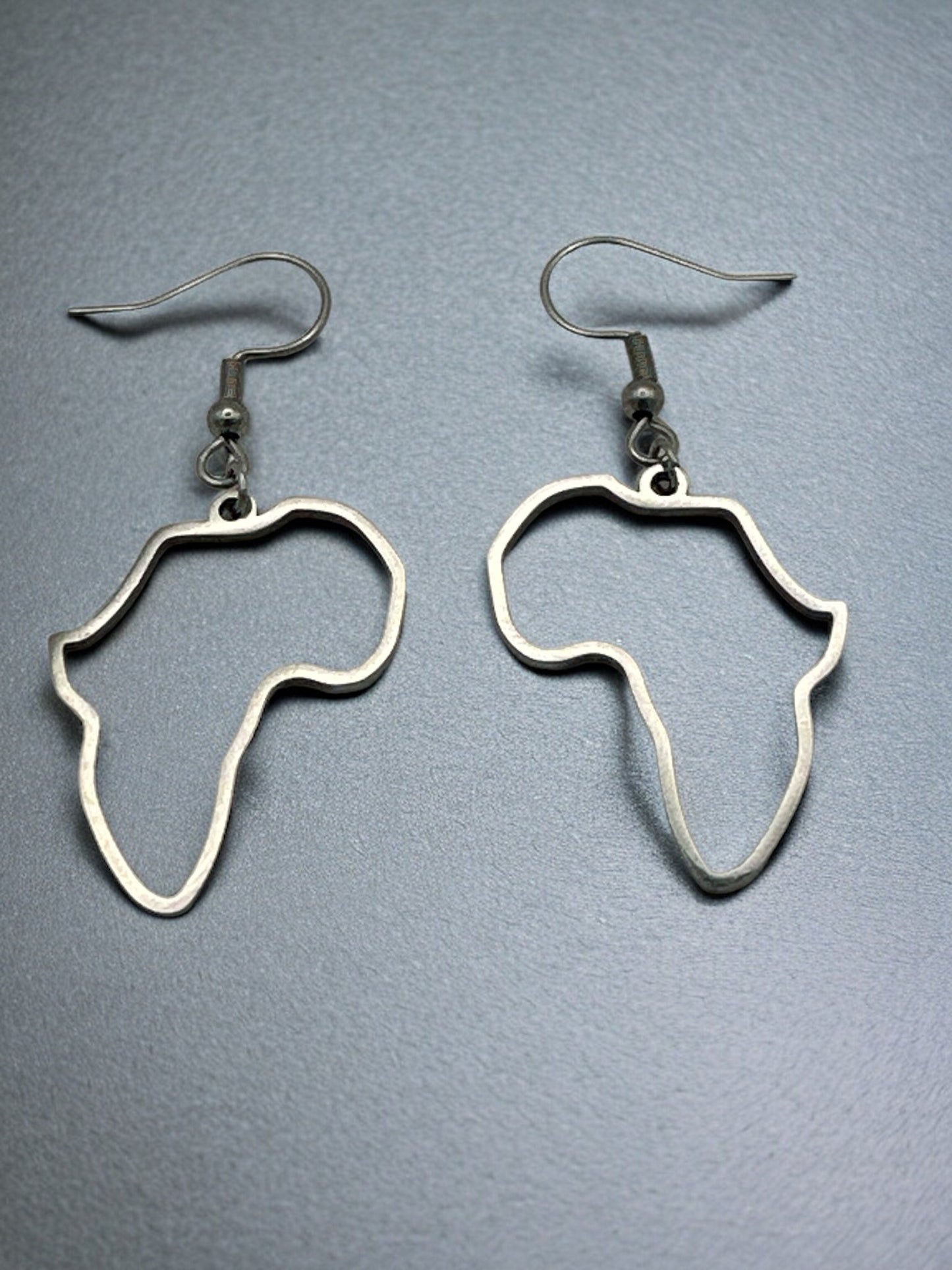 Small Lightweight Stainless Steel African Map Dangle Earrings - Fatisha Boutique