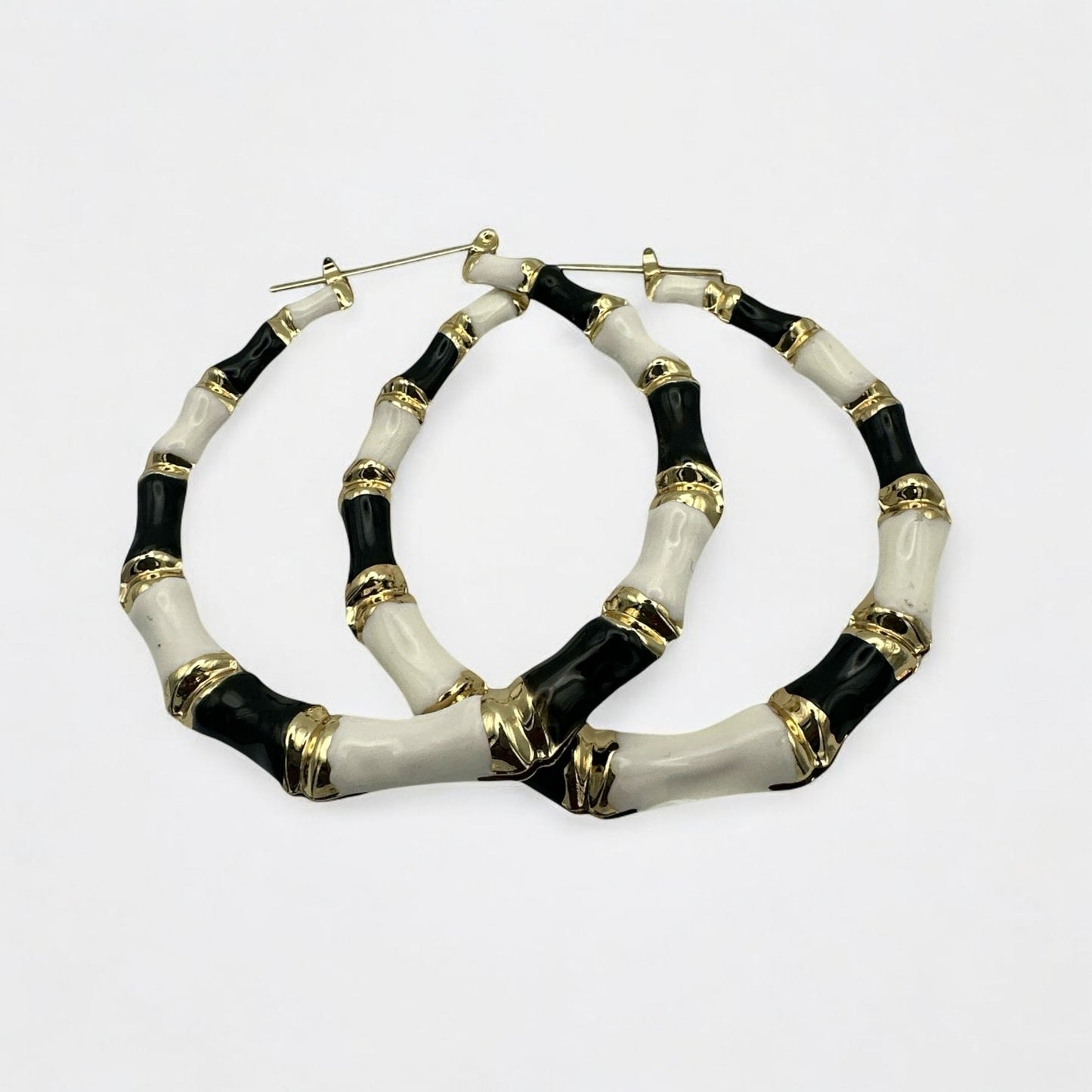 Trendy 7CM Bamboo Hoop Earrings – Retro Chunky Statement - Fatisha Boutique