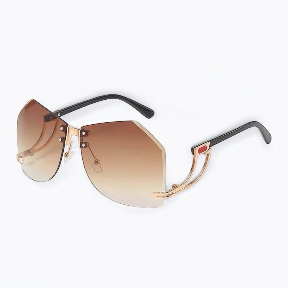 Trendy UV400 Oversized Rimless Sunglasses – Gradient Lens Collection - Fatisha Boutique