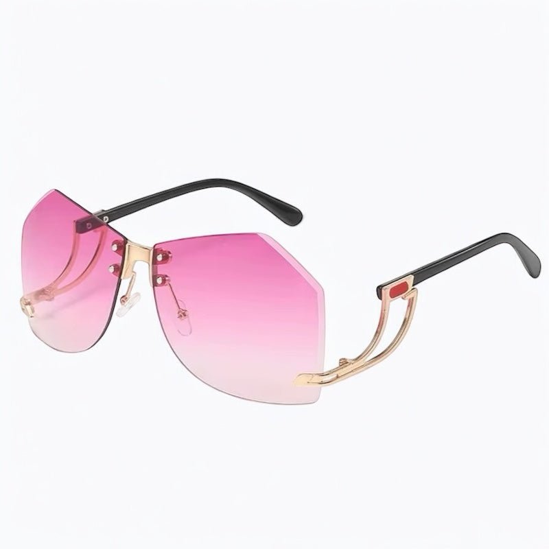 Trendy UV400 Oversized Rimless Sunglasses – Gradient Lens Collection - Fatisha Boutique