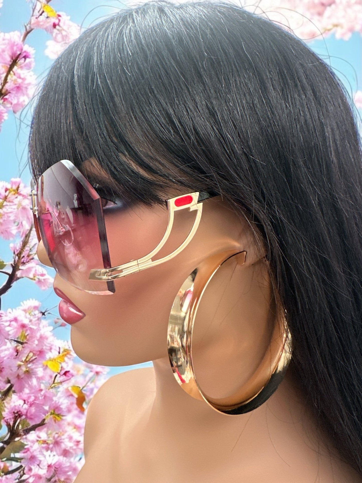 Trendy UV400 Oversized Rimless Sunglasses – Gradient Lens Collection - Fatisha Boutique