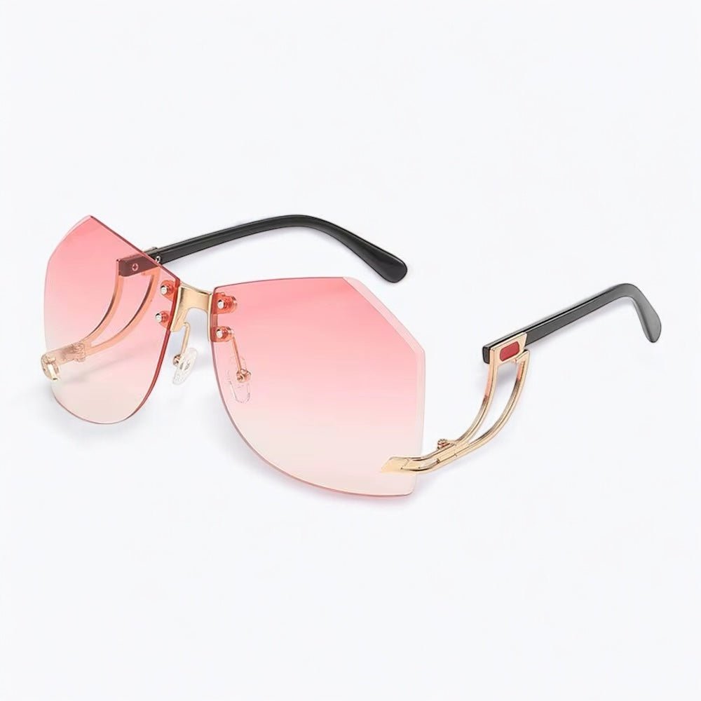 Trendy UV400 Oversized Rimless Sunglasses – Gradient Lens Collection - Fatisha Boutique